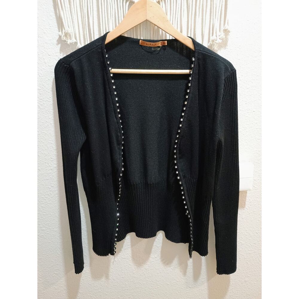 Black studded cardigan women's size XL petite belldini